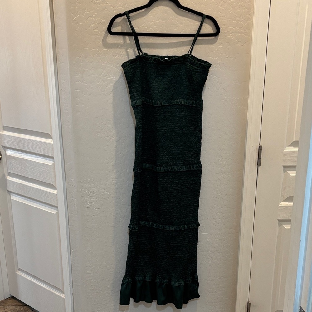 Maternity Dark Green Midi Dress